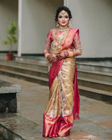 Snazzy Beige Soft Silk Saree