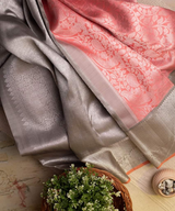 Valiba Archaic Traditional Kanchi Soft Silk Sari With Attached Blouse Kanjivaram Saree