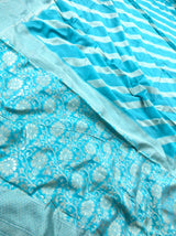 Valiba Beautiful Firozi Rich Pallu And Jacquard Saree