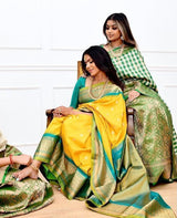Superior Yellow Banarasi Silk Saree