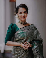 Fragrant Green Soft Silk Saree