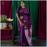 Redolent Purple Soft Silk Saree