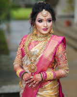 Snazzy Beige Soft Silk Saree