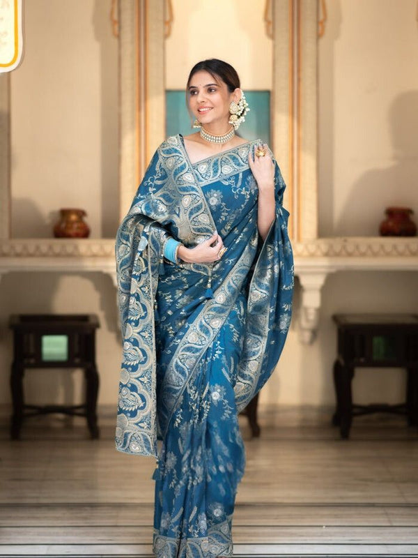 Epiphany Rama Soft Silk Saree