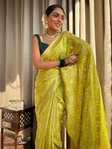 Jamsa Yellow Banarasi Silk Saree