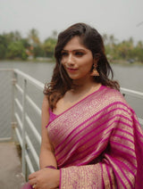 Incomparable Magenta Soft Silk Saree