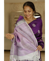 Splendorous Purple Soft Silk Saree