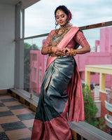 Alluring Firozi Soft Silk Saree