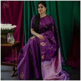 Redolent Purple Soft Silk Saree