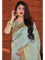 Beauteous Grey Soft Silk Saree