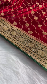 Royal Red Banarasi Silk Saree – A Touch of Timeless Grace