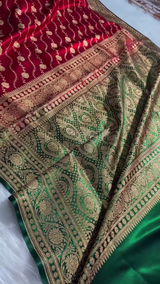 Royal Red Banarasi Silk Saree – A Touch of Timeless Grace